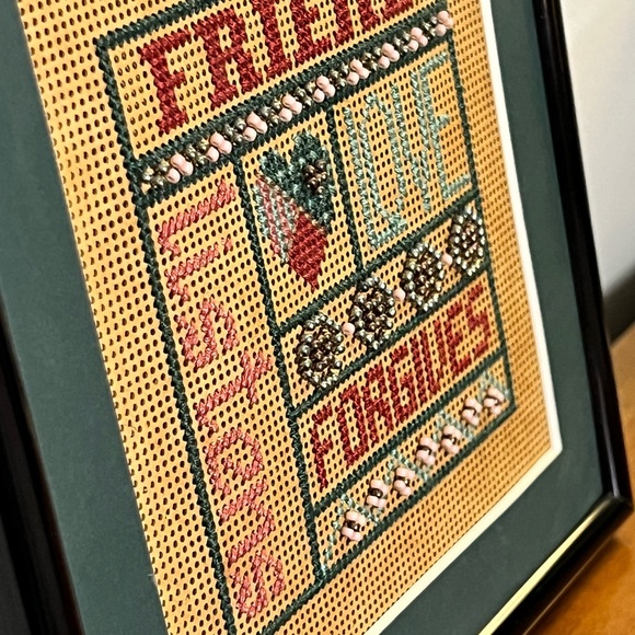Framed 7 x 7 Crosstitch picture “Friend” - Picture 4 of 7